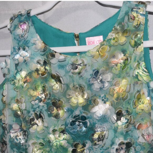 Zoe Ltd 3D Floral Applique Fairy Girls Party Dress 12 14 - Picture 2 of 12